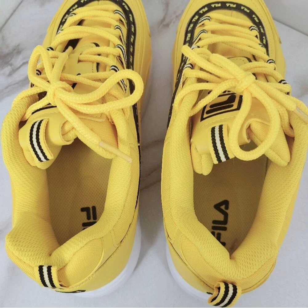 Fila Men's Ray Repeat Athletic Shoes Sneakers, Yellow, Sz 10.5